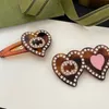 Women Crystal Letter Hair Clip Cute Heart Barrettes Gift for Love Girlfriend Special Design Hair Accessories