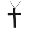 Charm Bracelets Metal Beaded Chain Wooden Cross Pendant Necklace BlackCharm