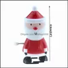 Christmas Decorations Festive Party Supplies Home Garden Lovely Plastic Windup Toys Santa Claus Snowman Clockwork C Dhdw7