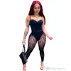 Sexiga spårningsdräkter Womens Bra Sling Jumpsuits Perspektiv Spetsbyxor Solid Two Piece Outfits Designerkläder