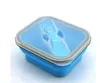 150pcs / lot Draagbare Siliconen Vouwen Bento Box Inklapbare Lunch Container Bowl voor kinderen SN6469