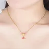 Szaleńki Chic Cute Emalia Mała złota rybka 24K Złote Wisiorek Naszyjniki Choker Łańcuch biżuterii Bijoux Prezenty urodzinowe modne akcesoria