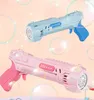 Outdoor Play Equipment Electric Bubble Gun Toys 10 Hole Pawpaw Gun Game Full Automatic Lighting Handheld Power-operated Gatlin Children's Mechanical Toy