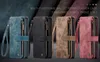 Retro-Leder-Geldbörsenständer Flip Wallet Cases für Samsung Galaxy Z Fold 3 Reißverschlusstaschen-Telefonabdeckung