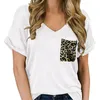 S-5XL Camiseta sólida de verano para mujer, camiseta sexy de manga corta con cuello en V, camiseta informal holgada básica en blanco y negro, camisetas para mujer W220409
