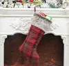2021 Christmas Stockings Decor Christmas Trees Ornament Party Decorations Santa Christmas Stocking Candy Socks Bags Xmas Gifts Bag
