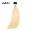 1b/613 ombre loira onda corporal pacote de cabelo humano raízes escuras de cabeça cheia de cabelos retos de trama 3pcs/lote 11a nota superior