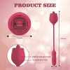 Oral Tongue Licking Rose Vibratore per le donne Dildo telescopico Giocattoli sexy Clit Scker Vagina Thrusting Massager Masturbazione femminile