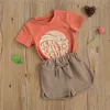 14Y Toddler Baby Casual Clothes Sets Summer Kids Boys Letter Print TshirtCotton Linen Shorts 2PCS Children Sport Suits 220615