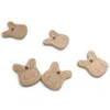 DIY Cartoon Long-eared Rabbit Natural Beech Wooden Teether Pacifier Chain Food Grade Wood Baby Teether Toy for Newborn