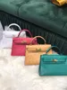 Mini borse da marca da 19 cm per il marchio Mini Bag borsetta completamente fatta a mano Donne Green giallo rosa della borsa di lusso Ecc. Molti colori per scegliere la consegna veloce