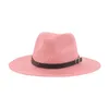 Mulheres de verão homens largo chapéu palha de praia chapéu de sol preto cinturão casual gorras para mujer
