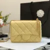 10a Retro Ayna Kalite Tasarımcı Koyun Dinleri Crossbody Çantalar Mini Flep Bag Luxuries Zincirleri Kutu C056 ile Çanta