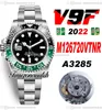 V9F v4 GMT II A3285 자동 망 시계 스프라이트 블랙 그린 세라믹 베젤 904L oystersteel 팔찌 왼쪽 손으로 왕관 같은 직렬 카드 슈퍼 에디션 Timezonewatch B2