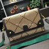 Top Marmont Bolsos de noche multicolores Bolso pequeño de lona para mujer Bolso cruzado con cadena Canva de arcoíris Bolsos de mensajero de lujo Cartera para mujer