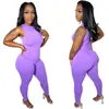 Women Tracksuits 2 Piece Set Yoga Pants Outfits Designer Sexy Sleeveless Crop Top T Shirt Leggings Suit Ladies Casual Clothes