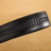 Riemen 3,5 cm krokodil echt echt lederen body voor automatische gesp zwarte bruine cowhide cowboygordel nee zonder gesp belts emel22