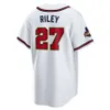 WS Altın Programı Ronald Acuna Jr. Jersey Matt Olson Max Fried Dansby Swanson Jorge Soler Austin Riley Adam Duvall Ozzie Albies Chipper Jones Hank Aaron Beyzbol Formaları