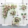 Decorative Flowers & Wreaths 5Pc/set Creative Artificial Flower Row Arrangement Centerpiece Ball Party Wedding Arch Backdrop Decor 0711
