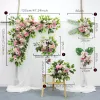 Couronnes de fleurs décoratives 5 pièce/ensemble créatif arrangement de rangée de fleurs artificielles pièce maîtresse boule fête arc de mariage toile de fond décor 0711