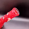 10.5インチの赤い水ボン水ギセルクールな目パターン7mmのスーパー厚のガラスパイプ18mmの女性ジョイント