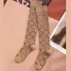 Luxe kousontwerpster Mens dames sokken wollen kousen hoogwaardige senior straten comfortabele kniepootsok