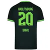 22/23 Wolfsburg Brekalo Soccer Jerseys Roussillon Steffen Weghorst 2022 2023 Klaus Xaver Malli Arnold Guilavogui Baku 남자 키트 축구 셔츠