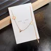 Meninas elegante carta de amor titanium colar de aço feminino temperamento requintado clavícula cadeia