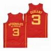High School Basketball Montrose Christian 3 Kevin Durant Jerseys Moive McDonalds Hiphop Breattable Team Color Black White Red Green Hip Hop Pure Cotton Sports