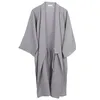 Mulheres para dormir, estilo japonês adulto kiimoono pijamas algodão sólido para homens Haori Yukata Bathrobe Clothingwomen's Clothingwomen's