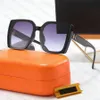 Gafas de sol de diseñador para mujer Moda Gafas de playa UV400 Rectángulo Diseño de letras de fotograma completo para hombre Mujer 6 Opción Calidad superior247z