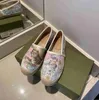 Designer flache Schuhe Frauen Jacquard Espadrilles Schuhe Lederlaafer Canvas Fashion Lady Girls Sommer wei￟es Kalb