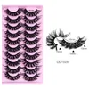 New Arrival Thick Natural D Curved False Eyelashes 10 Pairs Set Soft & Vivid Reusable Hand Made Multilayer 3D Fake Lashes Eyes Makeup Eyelash Extensions