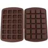 24 Cavitives Mini Brownie silikonowa forma lodowa Taca Square silikonowa forma czekoladowa