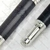 Pure Pearl Victor Hugo Writer Roller / Ballpoint Pen avec cathédrale Architectural Style Gravé Pattern Writing Design Smooth Luxury With Series Numéro 5816/8600