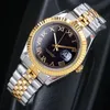 Klassische Männer Frau Paare Uhr Watches Quarz Bewegung Stahlstil Elegante Armbanduhr Designer Gold Uhr Saphir wasserdicht 41 mm 3214e