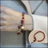 Bangle Natural Freshwater Pearls Hand Carved Cinnabar Women Men Couple Bracelet Dark Red Brave Troops Lucky Bracelets On Ybr216 Drop Dhuwy