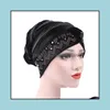 Beanie/skl caps chapéus lenços de lenços de moda acessórios de moda veet hijab hijab muçulmano cocar