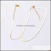 Colares de correntes pingentes de j￳ias colar de a￧o de tit￢nio upgrade n￣o desbotamento Metal Snake Chain Wind Wind Clavicle Jewelr Dh5tw