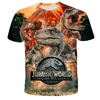 Summer Boys T Shirt Cartoon Dinosaur Baby T-shirty krótkie rękawy Jurajski park druku