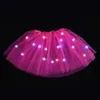 Pièce fournitures évalué mode filles tissu femmes scène Performance robe LED TUTU jupe étoile lumineuse jupes 9991698