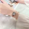 Watch Boxes & Cases Vintage Barrel Women's Ladies Luxury Diamond Small Dial Waterproof Quartz WatchWatch