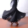 Stage Wear Black Flamenco Ballroom Dance Dress Skirts Latin Salsa Tango Waltz Falda