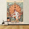 Vintage Tarot Tapisserie Mandala Mur Tissu Lune Sirène Astrologie Ouija Hippie Sorcellerie Boho Décor Tenture Couverture Tapiz J220804
