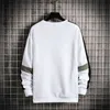 Oein Autumn Men Casual Phoodie Crewneck Shird Leng Sleeve Sweatshirt Hip Hop Patchwork Streetwear Mens Fall Pullover O-Neck Tops Y220615