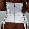 Женская атласная подпуганная молния Корсет мода Drawstring Criss Crossing Crissing Pollow-Out Gothic Plus Размер задней Zip Clubwear Streetwear Body Shaper Gillles XXS-6XL