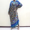Ethnic Clothing High Quality 2022 Plus Size Women African Printed Design Dashiki Style Pullover Loose Cotton Maxi Dress Casual Elegant