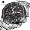 2022 Wwoor High Quality Watch Seven Needle Man rörelse Section Steel Bring Quartz Waterproof Wrist Watch Chronograph Watches Wholesales Wristwatches Q4