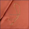 Cadenas Collar de cadena de oro para colgante Diy Cuerda trenzada de cobre chapada al por mayor Joyería Beautifly Entrega de gota 2021 Collares Colgante Dhjul