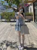 花の夏のドレス半袖バックレスミニドレス女性のアウトウェアドレス韓国ファッション220516